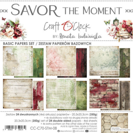 CC-C70-STM-08 Craft O Clock Basic Paper Pack 20x20 cm Savor the Moment