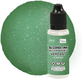 Alcohol ink - glitter accents - 12 ml - verdant