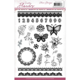 PMCS10046 Clearstempel - Pretty Flowers - Marieke Design