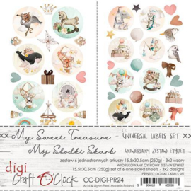 CC-DIGI-PR24 - Craft O' Clock - My Sweet Treasure - Digi Label Set