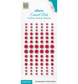 ENDOT005 - Enamel dots, Red - Nellie Snellen