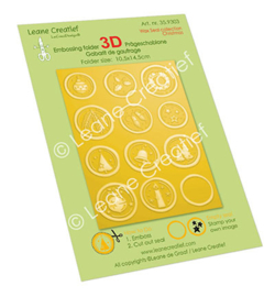 359.303 - 3D embossing folder Wax zegels, Kerst collectie