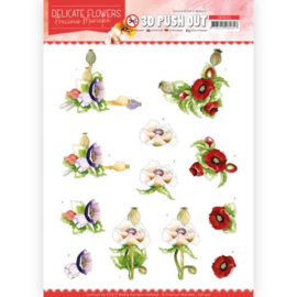 SB10451 Stansvel 3D A4 - Delicate Flowers - Marieke Design