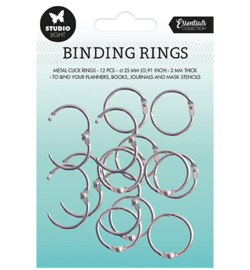 SL-ES-RING03 - Binding click rings Silver Essentials nr.03