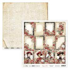 ScrapBoys - Cutting Sheet 30,5 x 30,5 cm - Lady in Red LARA-05 - PAKKETPOST!