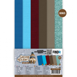 BB-4K-10020 Linen Cardstock Pack - Berries Beauties - Gnomie Holidays - 4K