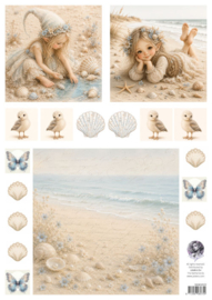99083/022 Fairybells combi knipvel voor pop-up en decoupage - strand beige B