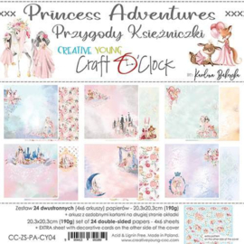 Craft O' Clock - Creative Young - Princess Adventures - Paperpad 20.3 x 20.3 cm