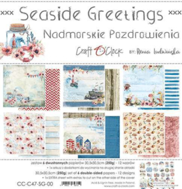 Craft O' Clock - Seaside Greetings - Paper Collection Set - 30.5 x 30.5 cm - PAKKETPOST!