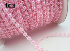 Parelkoord 4mm Rose - per meter