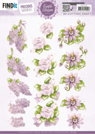 CD12279 3D Cutting Sheet - Precious Marieke - Purple Blossom - Lilac