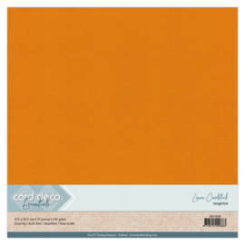 66 Tangerine  - Linnen Karton 30,5 x 30,5cm - 10 stuks - 200 grams - Card Deco - PAKKETPOST!!