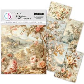 HA001 Ciao Bella Papers - Tissue Paper A4 - 18th Century (6pcs)
