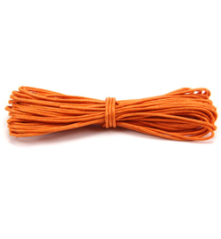 Waxkoord katoen 1mm - 5 meter - Oranje