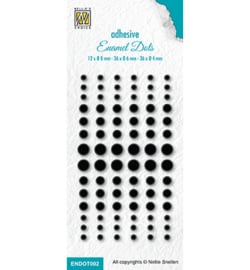 ENDOT002 - Enamel dots, Black - Nellie Snellen