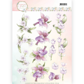 CD11140  3D knipvel A4  - Flowers in Pastel - Marieke Design