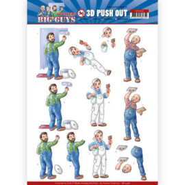 SB10448 Uitdruk vel 3D A4 - Big Guys Workers - Yvonne Creations