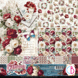 Bohemian Burgundy 12x12 Inch Patterns Pad (8pcs) (CBT099) - PAKKETPOST!!