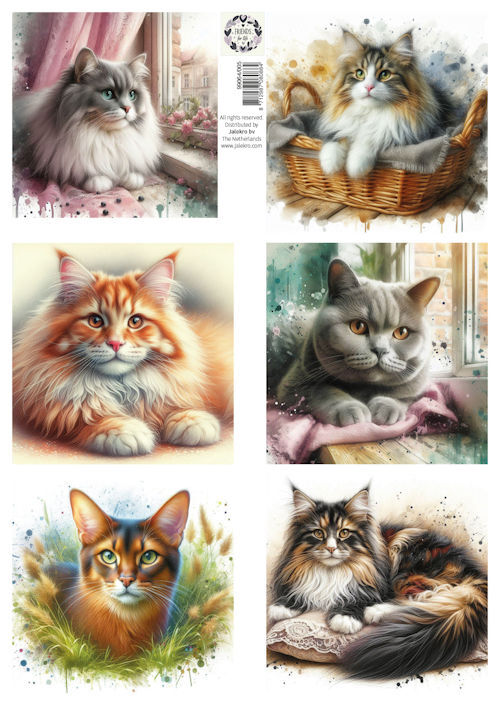 99064/005 Friends for Life - Knipvel A4 - Lovely cats 2