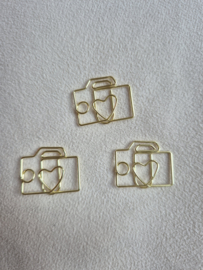 Paperclips Camera - Goud- 5 stuks