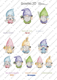 GH6020 Sweeties vel A4 - Zen Gnomes