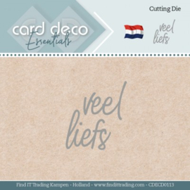 CDECD0113 Snij- en embosmal - Veel Liefs  - Card Deco