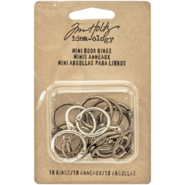 Tim Holtz Mini Book Rings (18pcs) (TH93272)