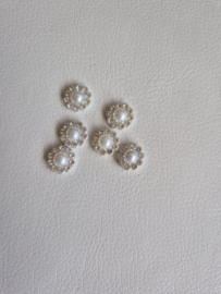 Acryl bloem met strassteentjes 12mm - 10 stuks
