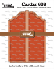 CLCZ638 Crealies - Cardzz - Gatefold Card Paneel D