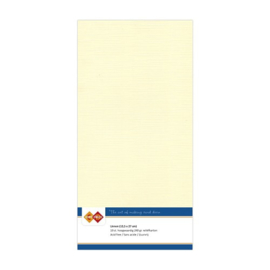 2 Creme - Linnen Kaarten 4 kant 13.5x27cm - 10 stuks - 200 grams - Card Deco