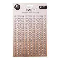 SL-ES-PEARL08 Self Adhesive - 3 Sizes - Hearts - Silver