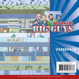 YCPP10032 Paperpad - Big Guys Workers - Yvonne Creations
