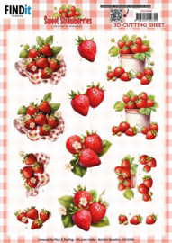 CD12340 3D Cutting Sheet - Berries Beauties - Sweet Strawberries - Pure Strawberries
