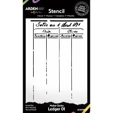 Maker Series 4x6 Inch Stencil Ledger 01 (ACSST0006)