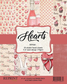 Hearts 6x6 Inch Paper Pack (RPP081)