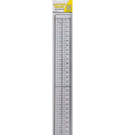 21494H 	Cutting ruler with metal strip 30cm - Nellie Snellen