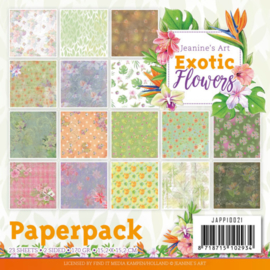 JAPP10021 Paperpad - Exotic Flowers - Jeanine's Art