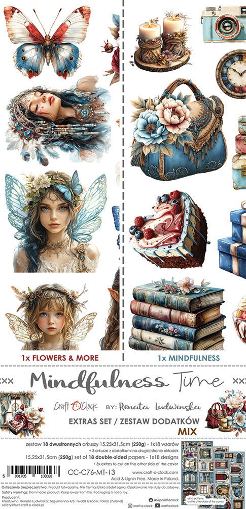 CC-C76-MT-13 Craft O' Clock - Mindfulness Time - Plaatjes Set mix 15,2x30,5cm