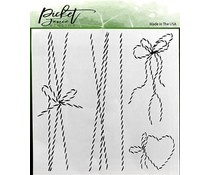 SC-219 Mask stencil Twine 6x6inch - Picket Fence