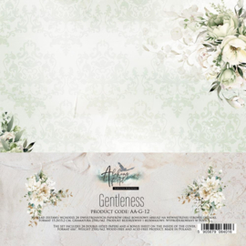 AA-G-12   Paper Collection Set 15x15 cm Gentleness, 250 gsm (24 sheets, 12 designs, 4x6 double-sided sheets)