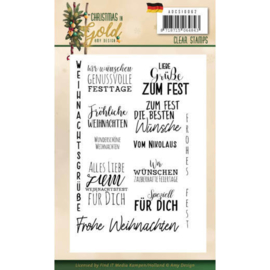 ADCS10062 Clearstempel Tekst DUITS - Christmas Gold - Amy Design