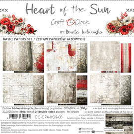 CC-C74-HOS-08 Basic Paper Pack 20x20 cm Heart of the Sun