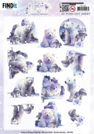 SB10980 3D Push Out - Berries Beauties - Mystic Winter - Mystic Polar Bears