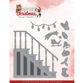 BBD10066 Dies - Berries Beauties - A Very Furry Christmas - Very Furry Stair