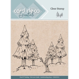 Card Deco Essentials - Clear Stamp - Winter Forest - CDECS151