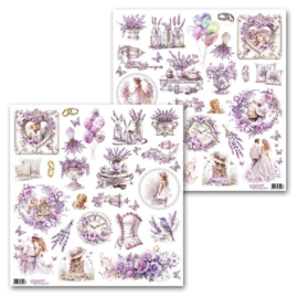 PSM0914 My CrafTime / Margaret Paper Design - Cutting Sheet - Violet Whisper 14 - PAKKETPOST!