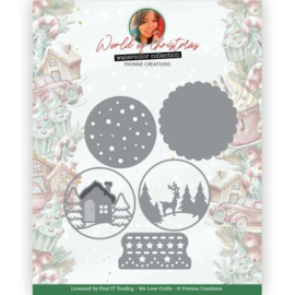 YCD10321 Snijmal - Yvonne Creations World Of Christmas - Scenery Globe