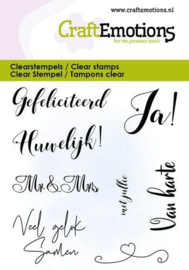 130501-5060 CraftEmotions clearstamps 6x7cm - Huwelijk! Tekst NL