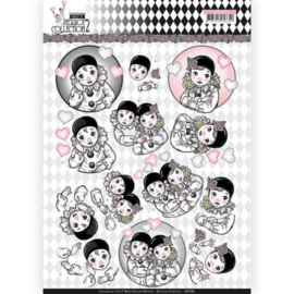 CD11256 Knipvel A4 - Pretty Pierrot 2 - Yvonne Creations