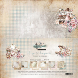 AA-RFH-07 Alchemy of Art - Recipe for Happiness - Paper Collection Set 30.5x30.5 cm - PAKKETPOST!!!
